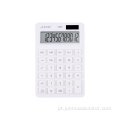 Calculadora branca calculadora eletrônica de energia de 12 dígitos para aluno
